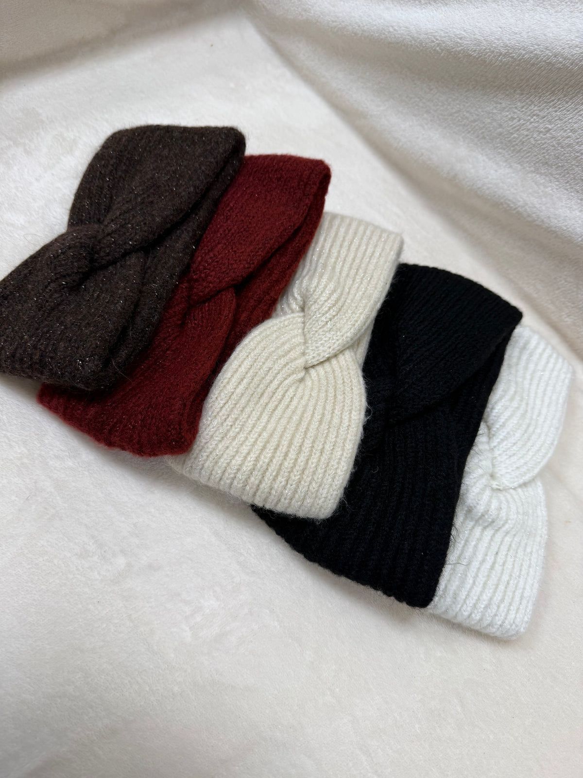 Bandeaux en maille pailletée