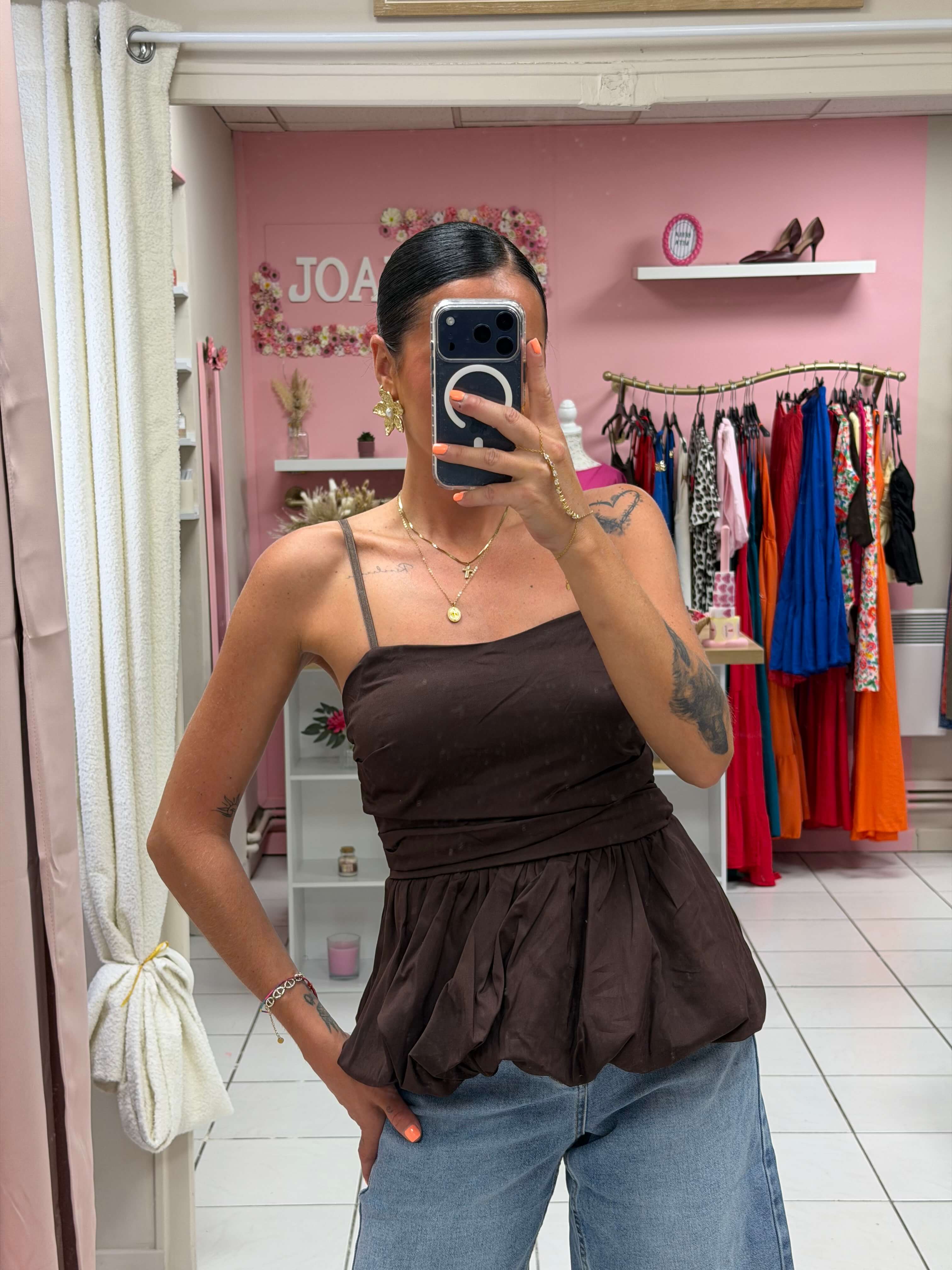 Top bretelle réglable avec coque - Siana