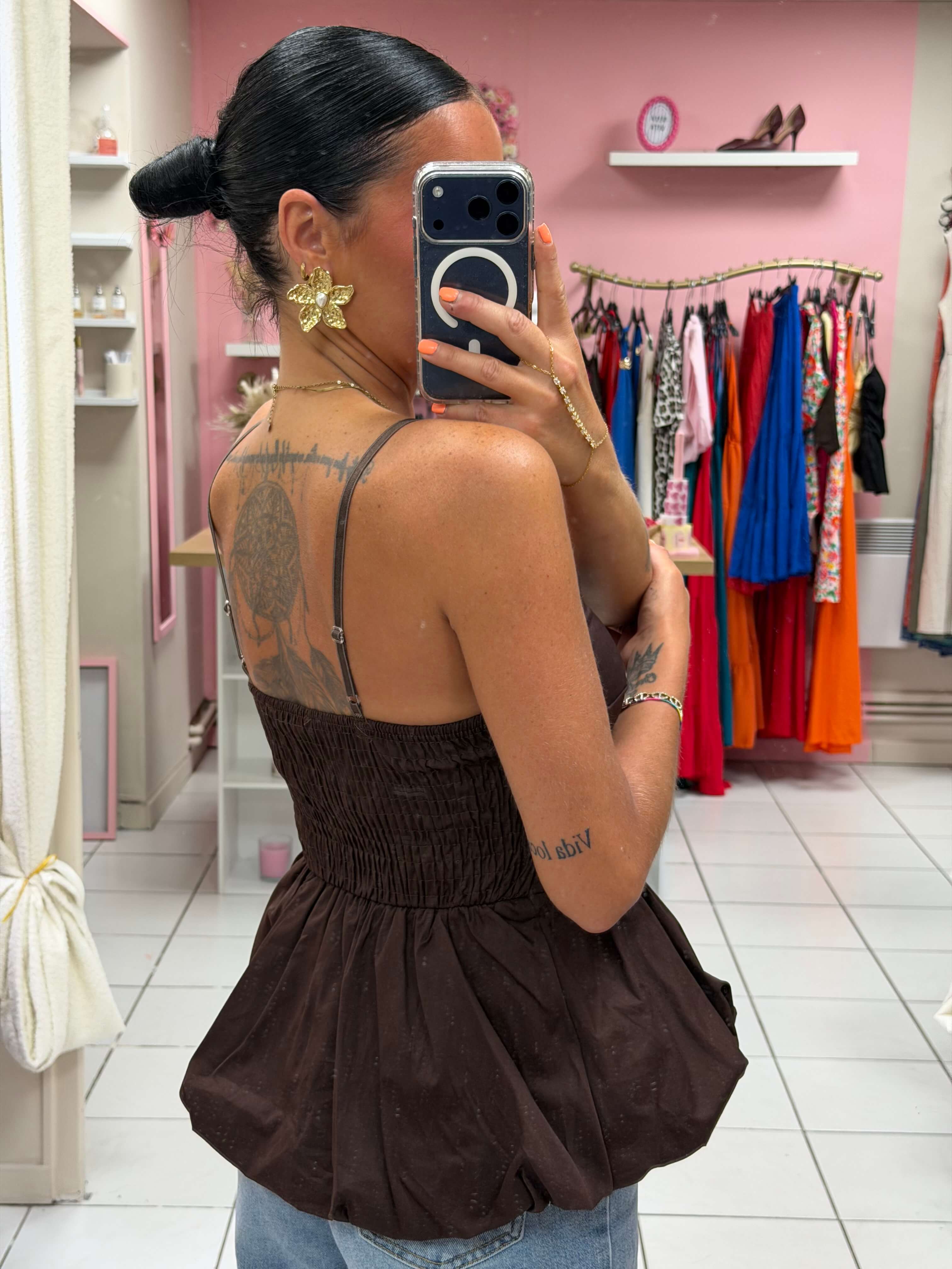 Top bretelle réglable avec coque - Siana
