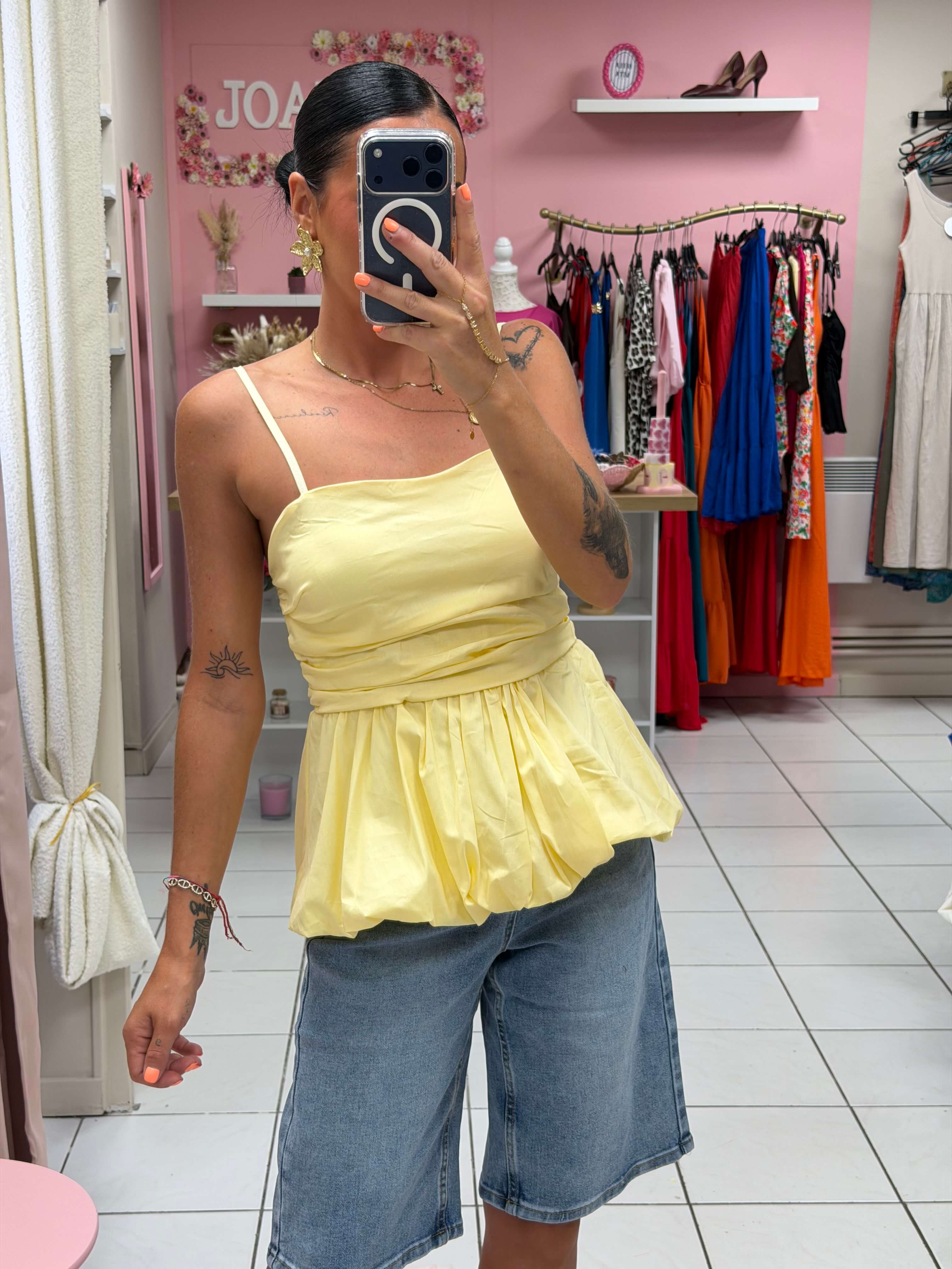 Top bretelle réglable avec coque - Siana