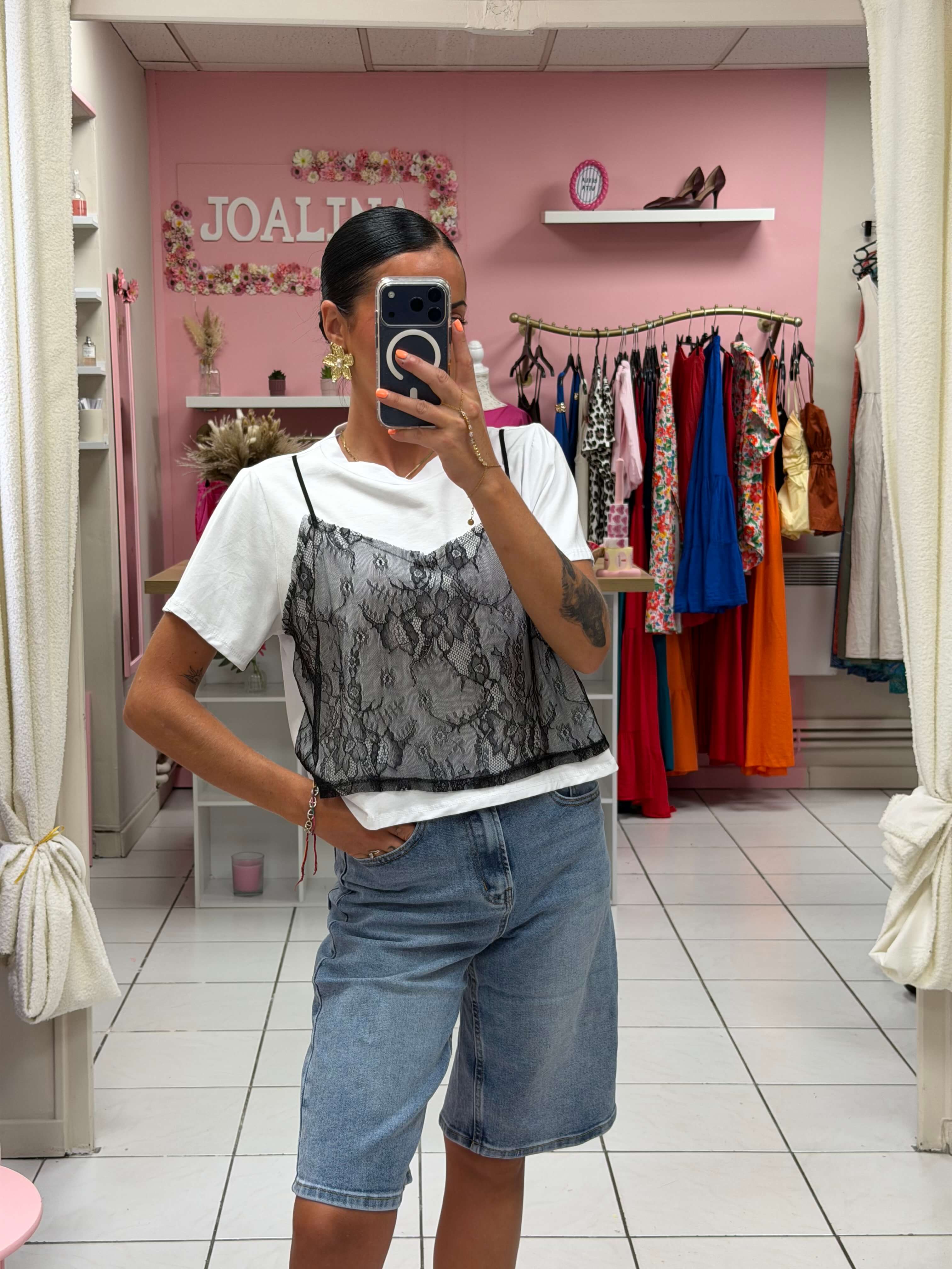 T-shirt avec dentelle - Loevia