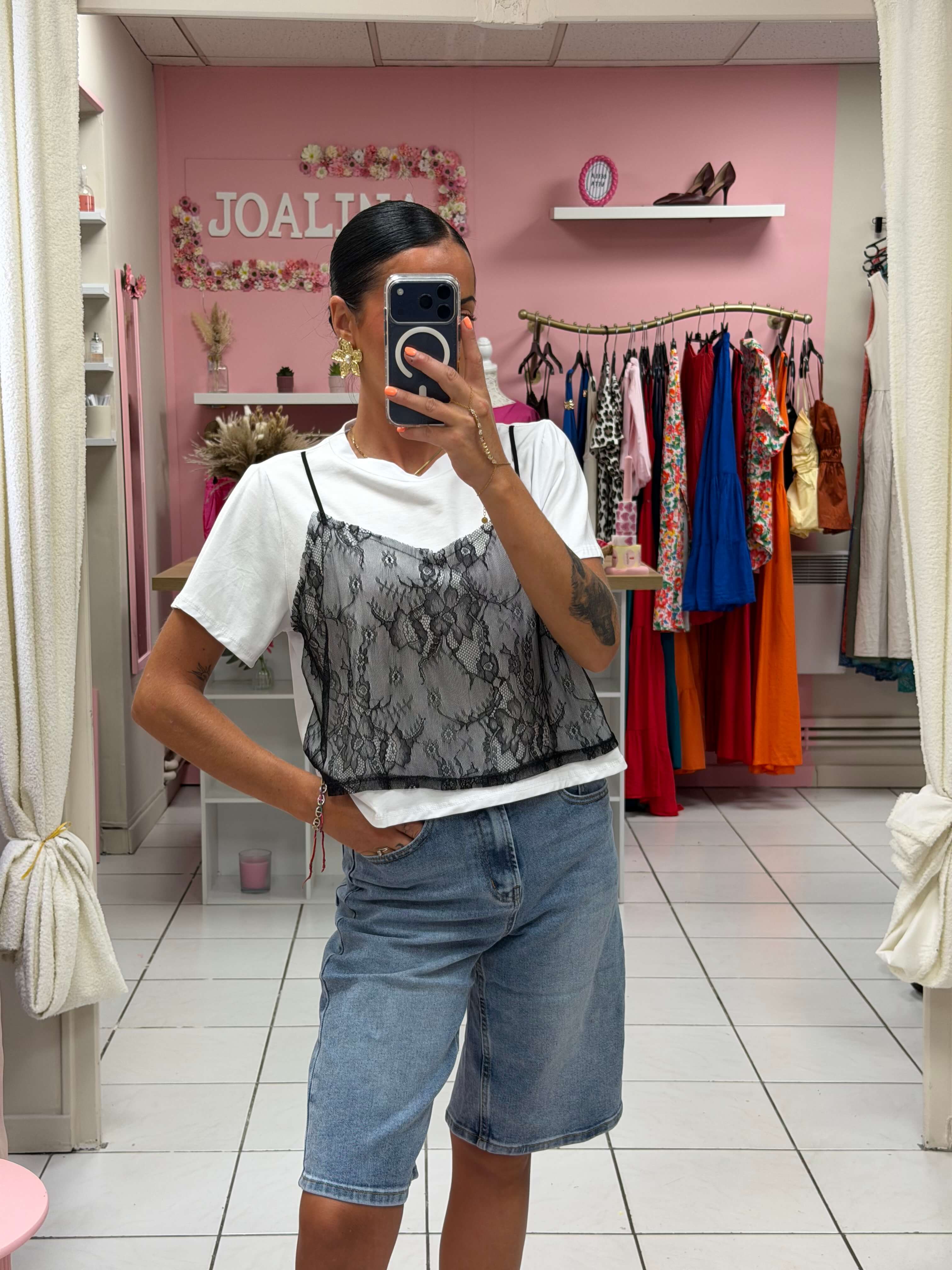 T-shirt avec dentelle - Loevia