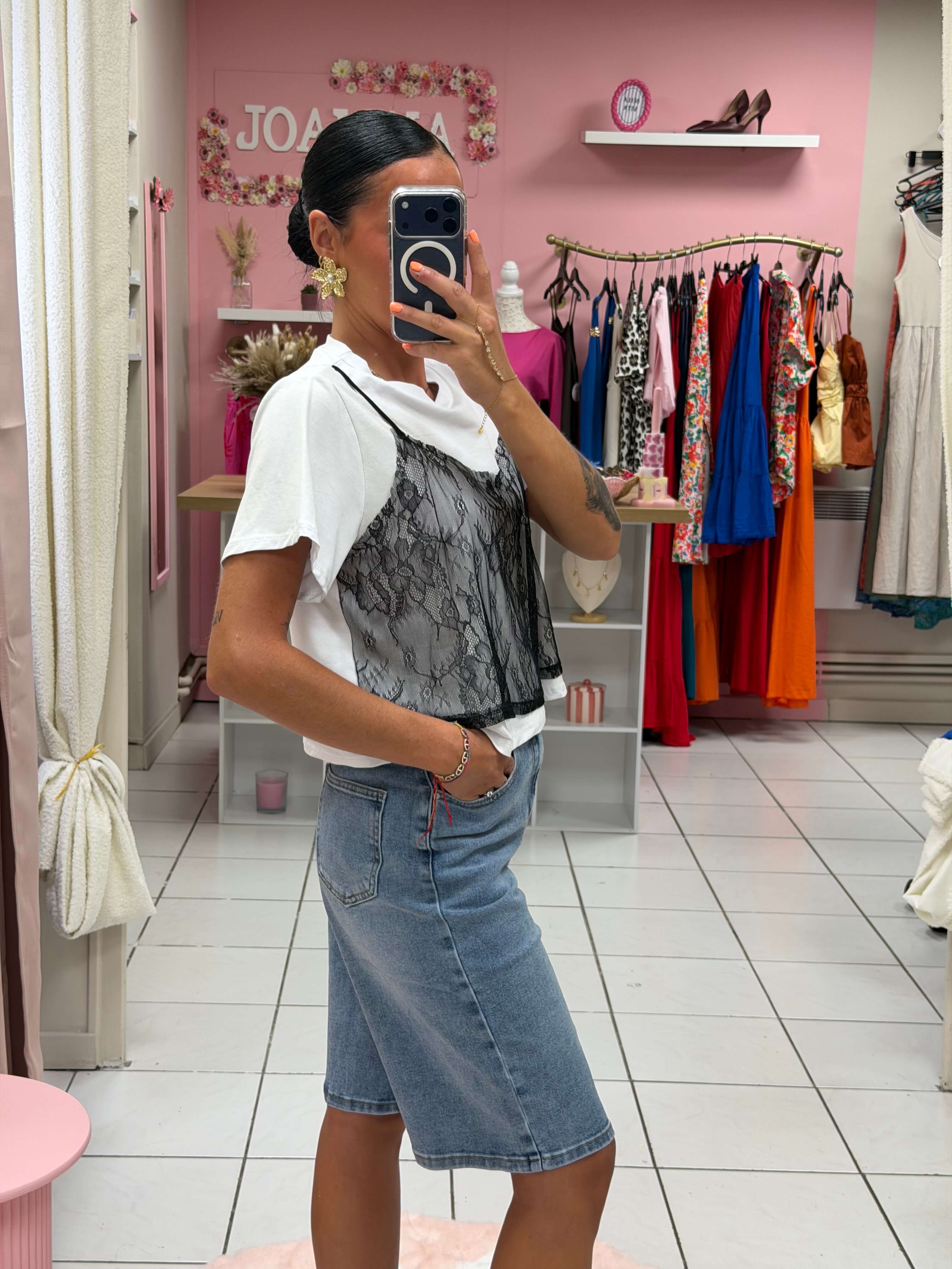 T-shirt avec dentelle - Loevia