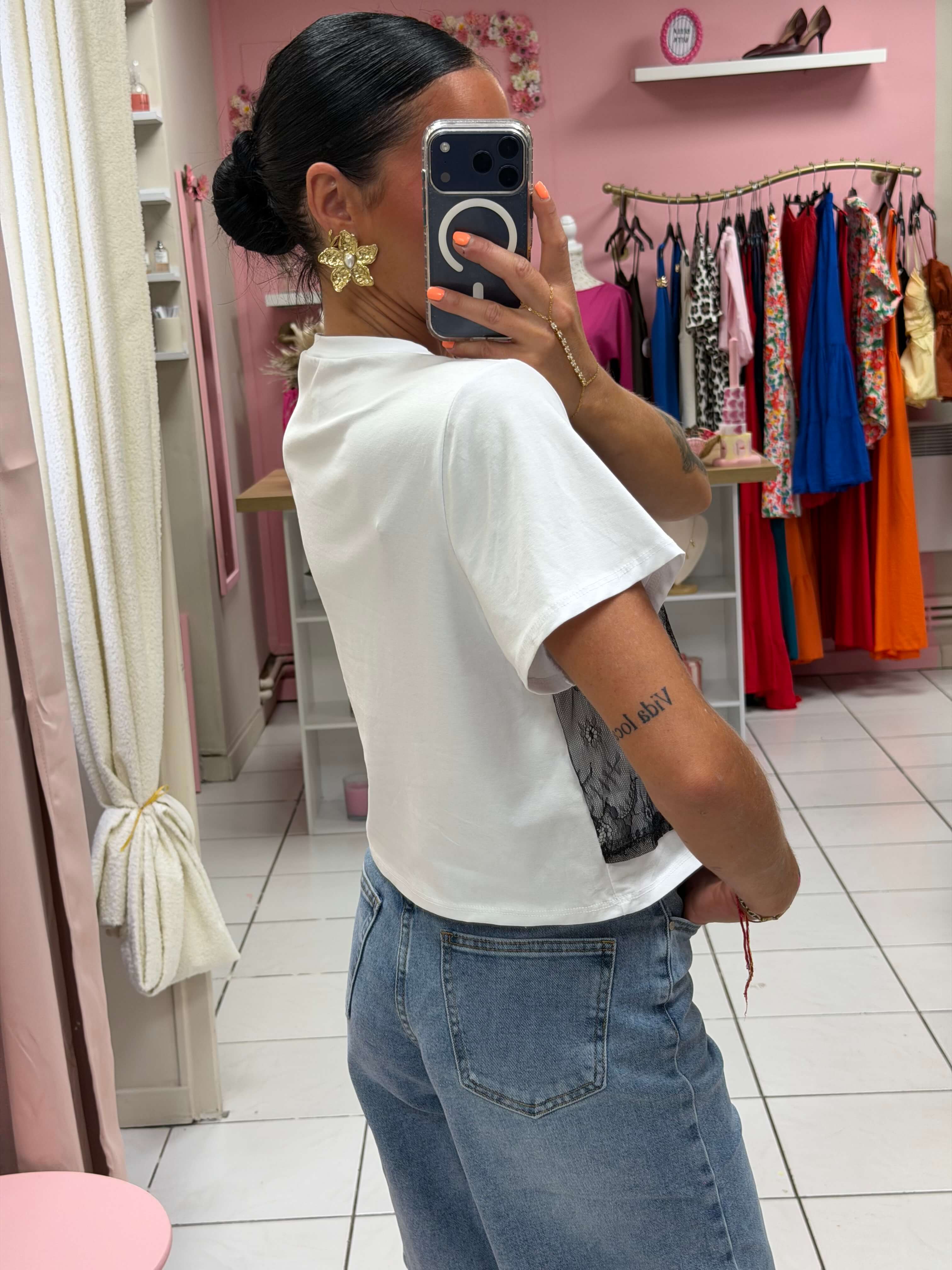 T-shirt avec dentelle - Loevia