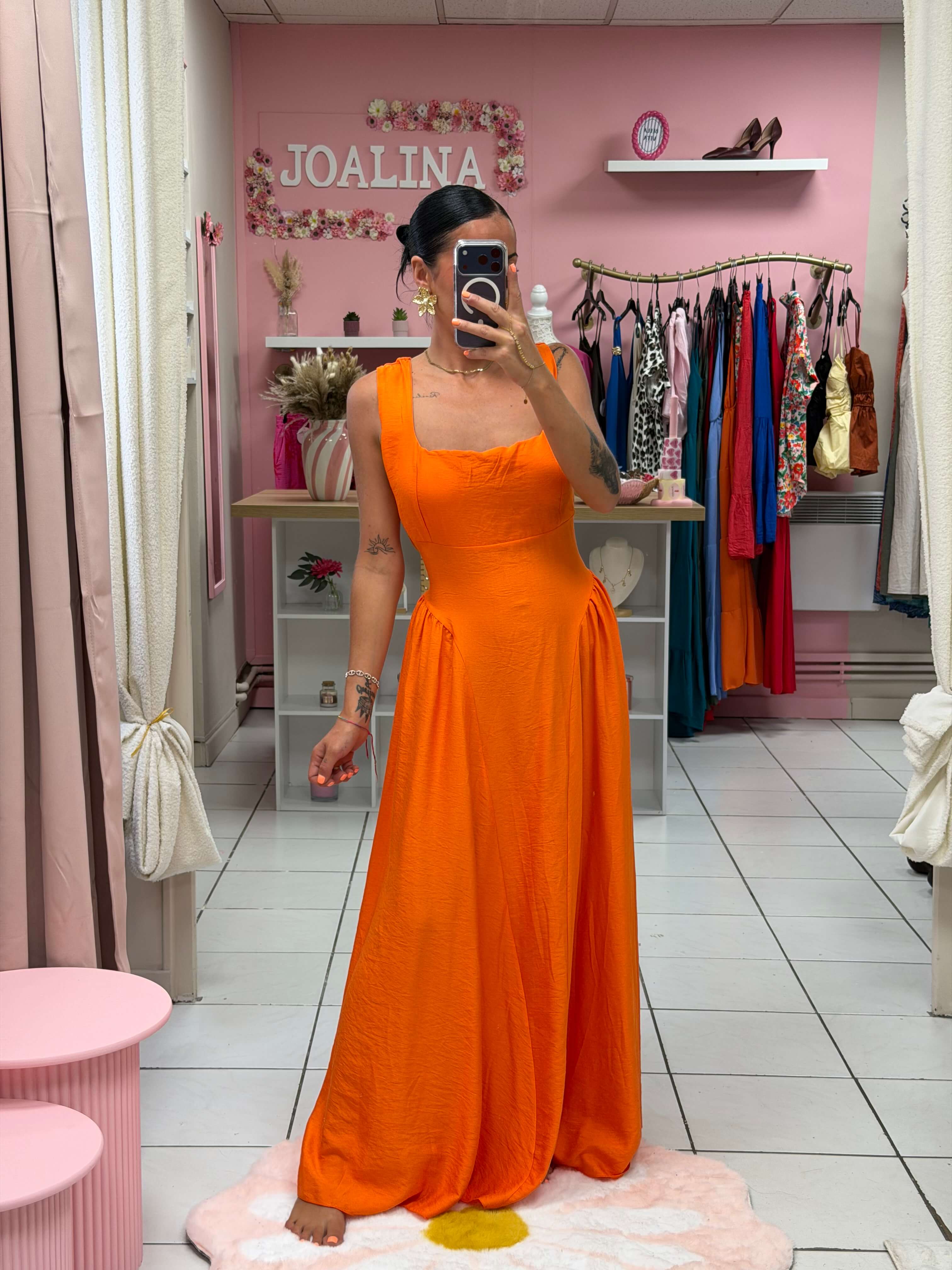 Robe dos nue avec coque et noeud - Éléna