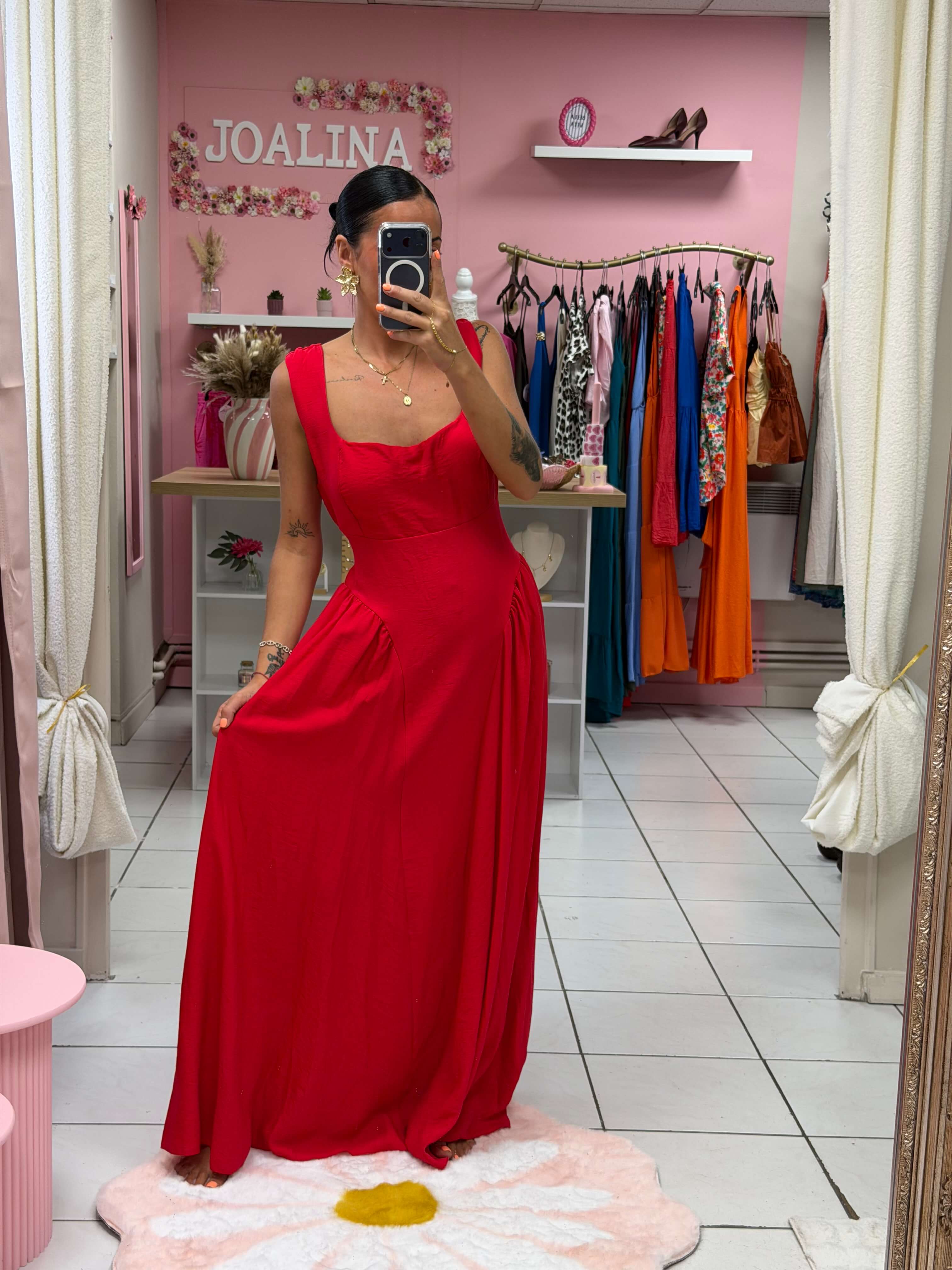 Robe dos nue avec coque et noeud - Éléna