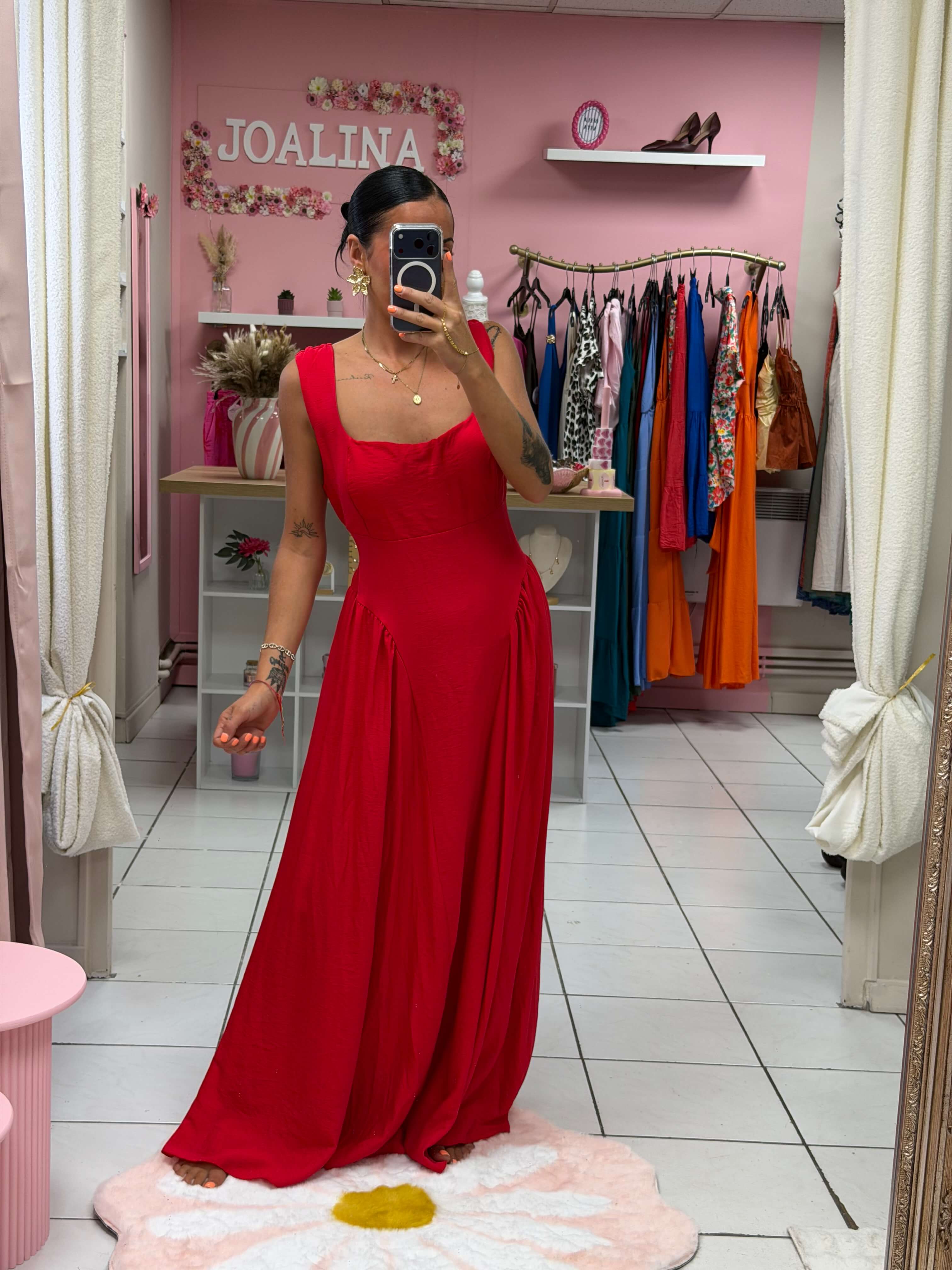 Robe dos nue avec coque et noeud - Éléna