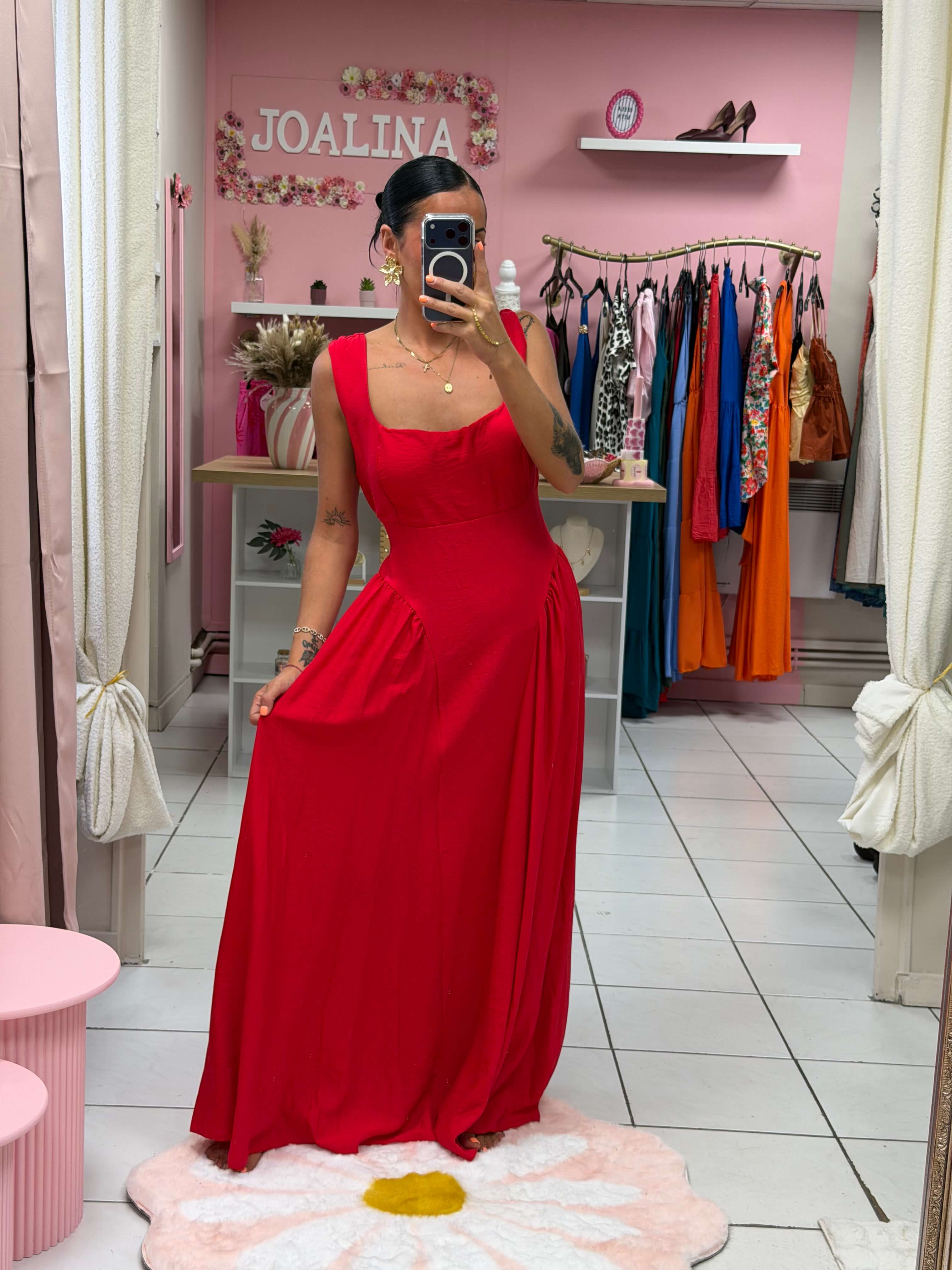 Robe dos nue avec coque et noeud - Éléna