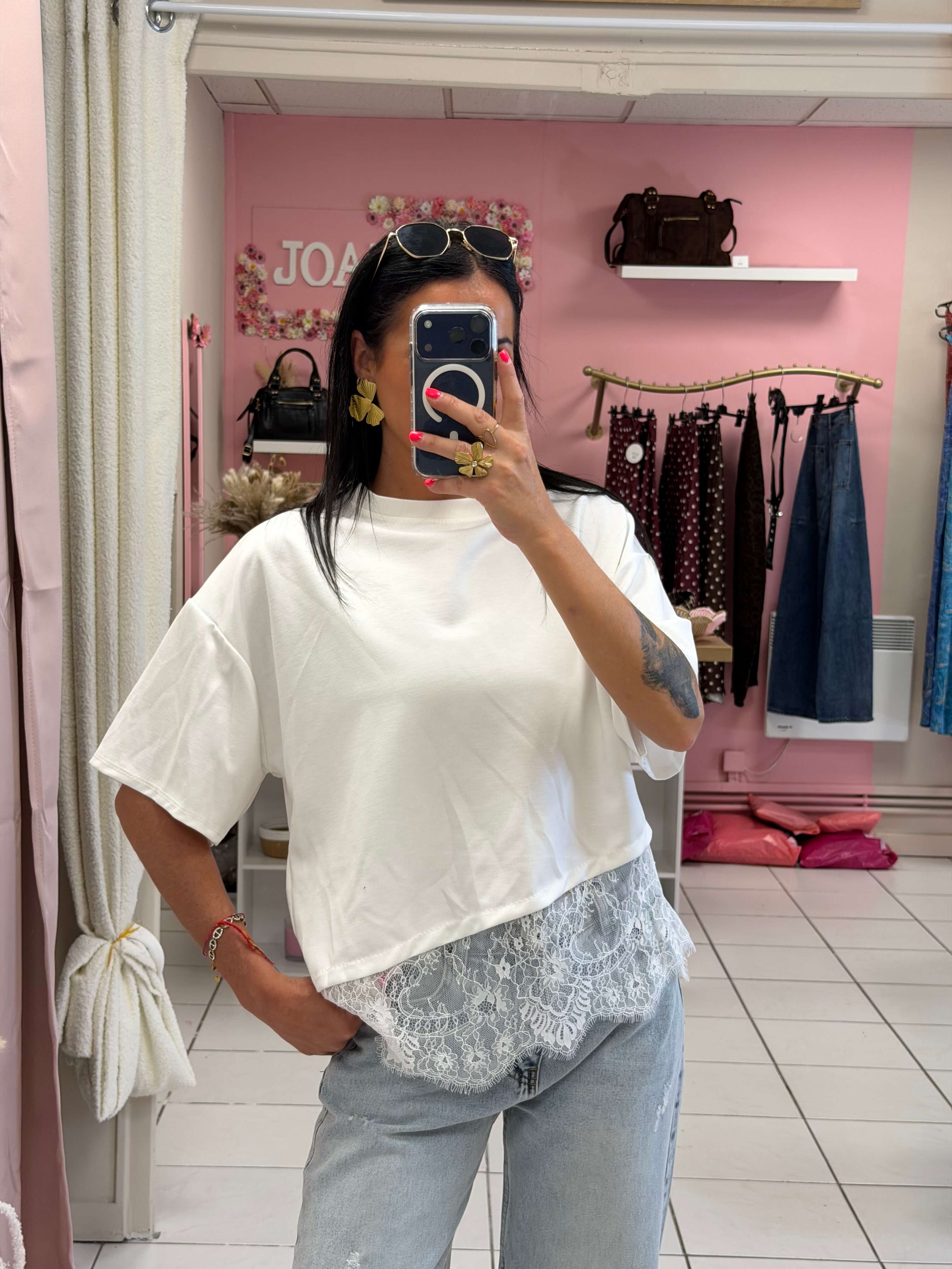 T-shirt avec dentelle - Lilou