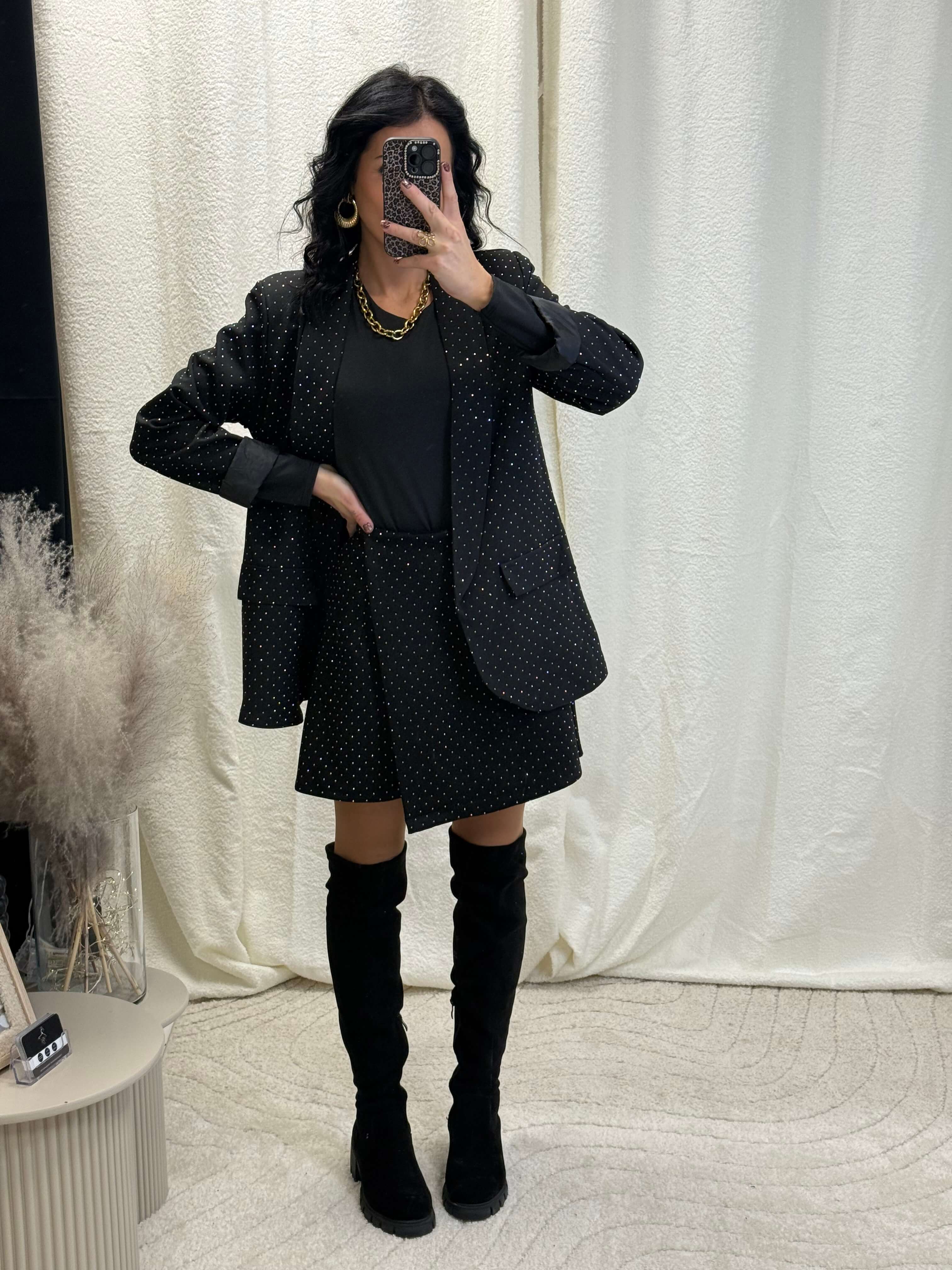 JUPE-SHORT EMY À STRASS