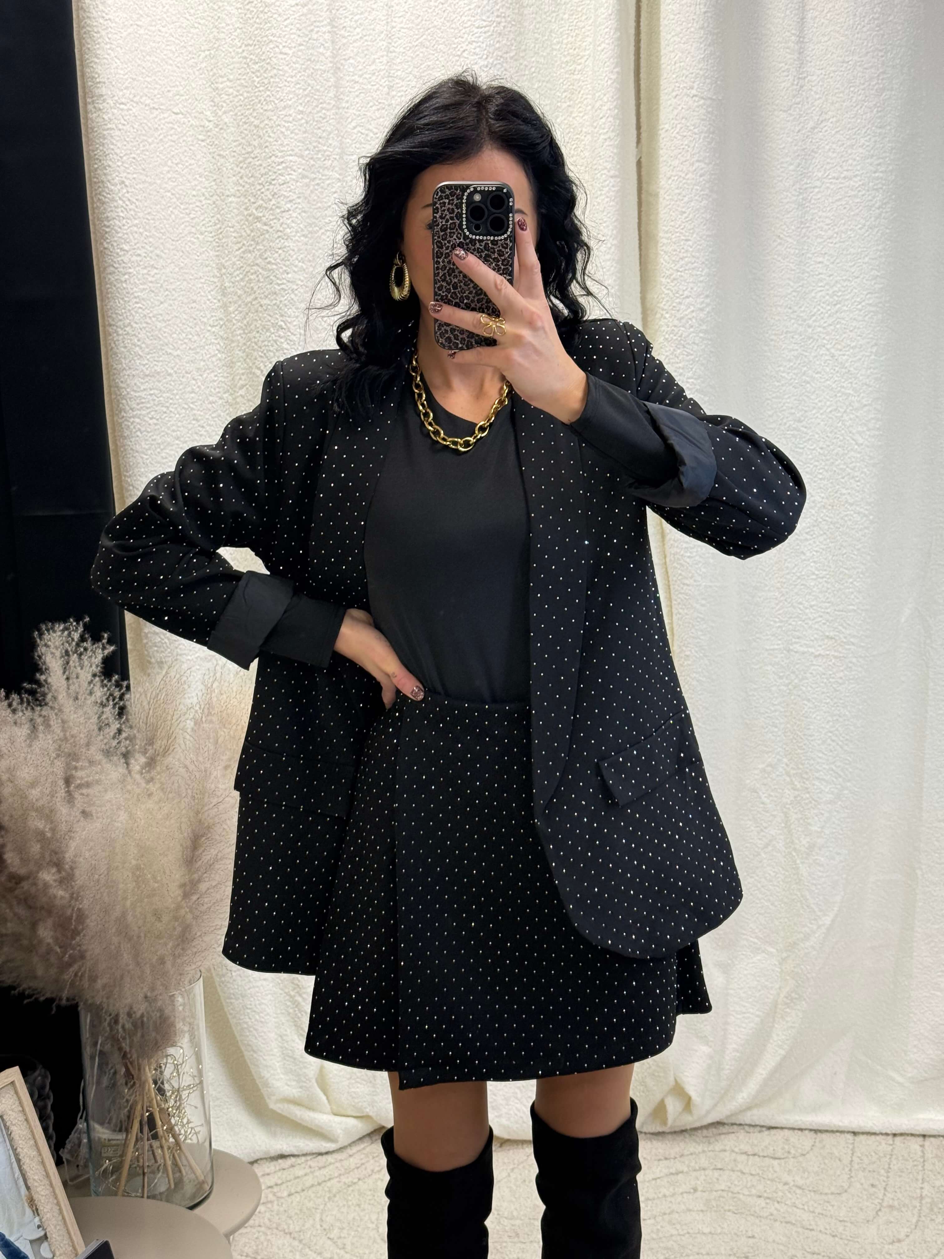 JUPE-SHORT EMY À STRASS